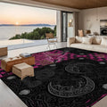 3D Black and Fuchsia Large Area Rug Floor Carpet 120’’x96’’ Rugs & Mats