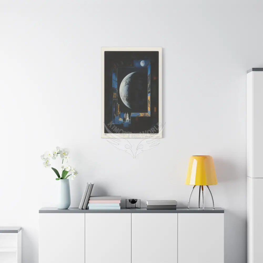 3D Black Block Multiverse Canvas Print — Dimensional Wall Art Canvas