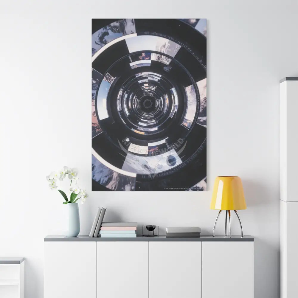 3D Black Block Multiverse Canvas Print — Dimensional Wall Art Canvas