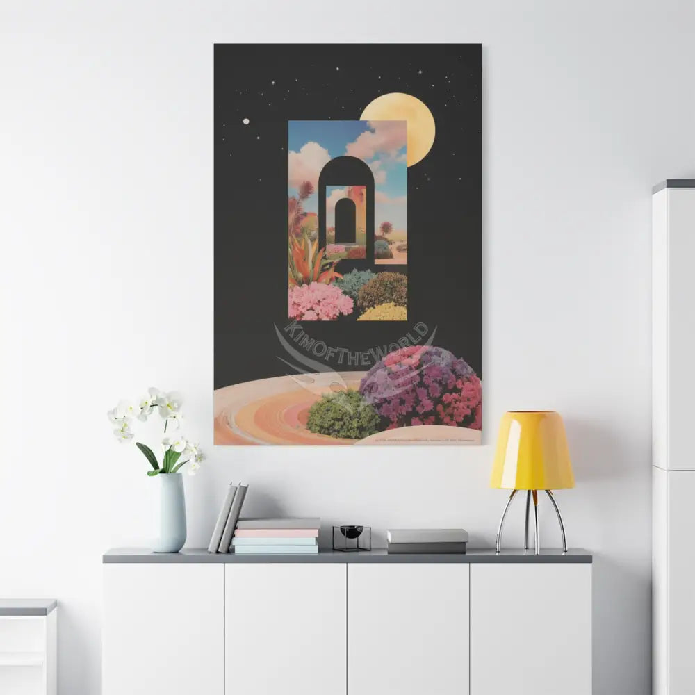 3D Black Block Multiverse Canvas Print — Dimensional Wall Art Canvas