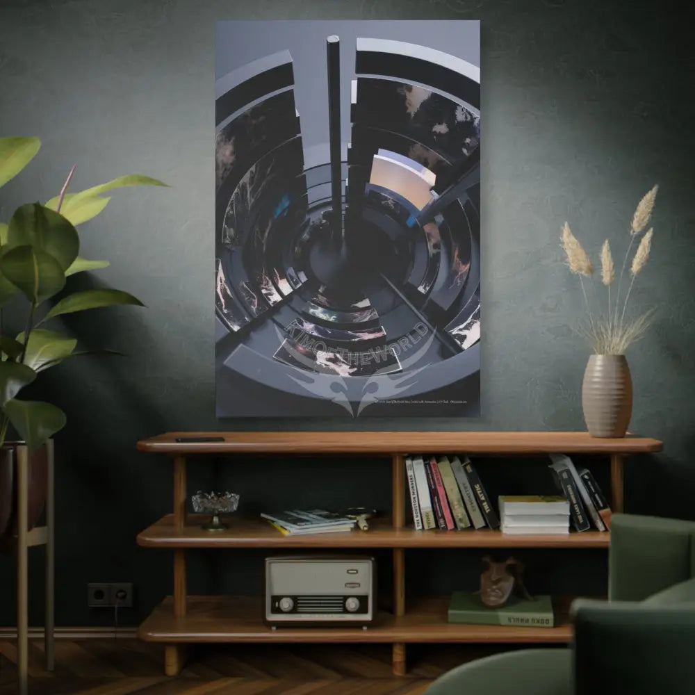 3D Black Block Multiverse Canvas Print — Dimensional Wall Art Canvas