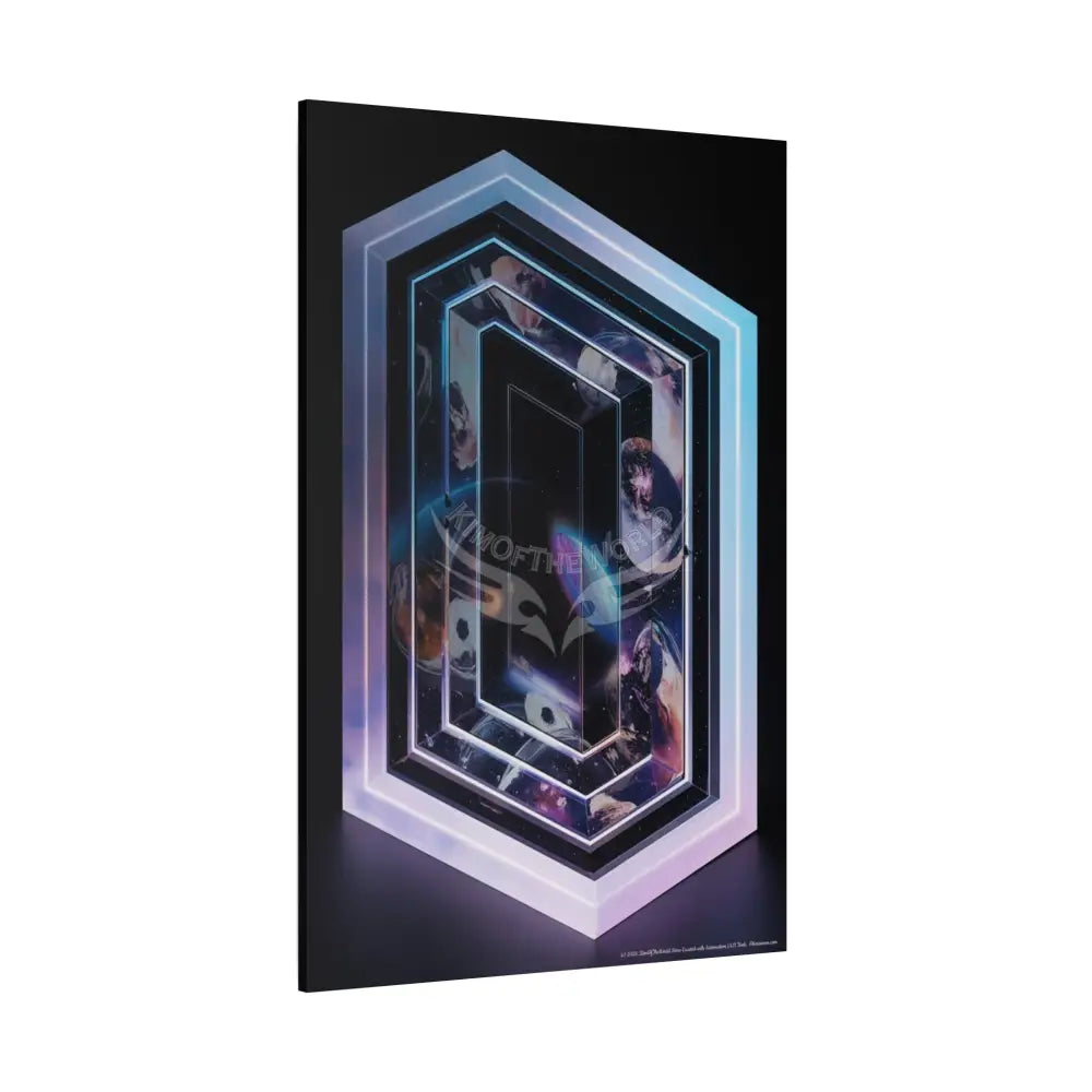 3D Black Block Multiverse Canvas Print — Dimensional Wall Art Canvas