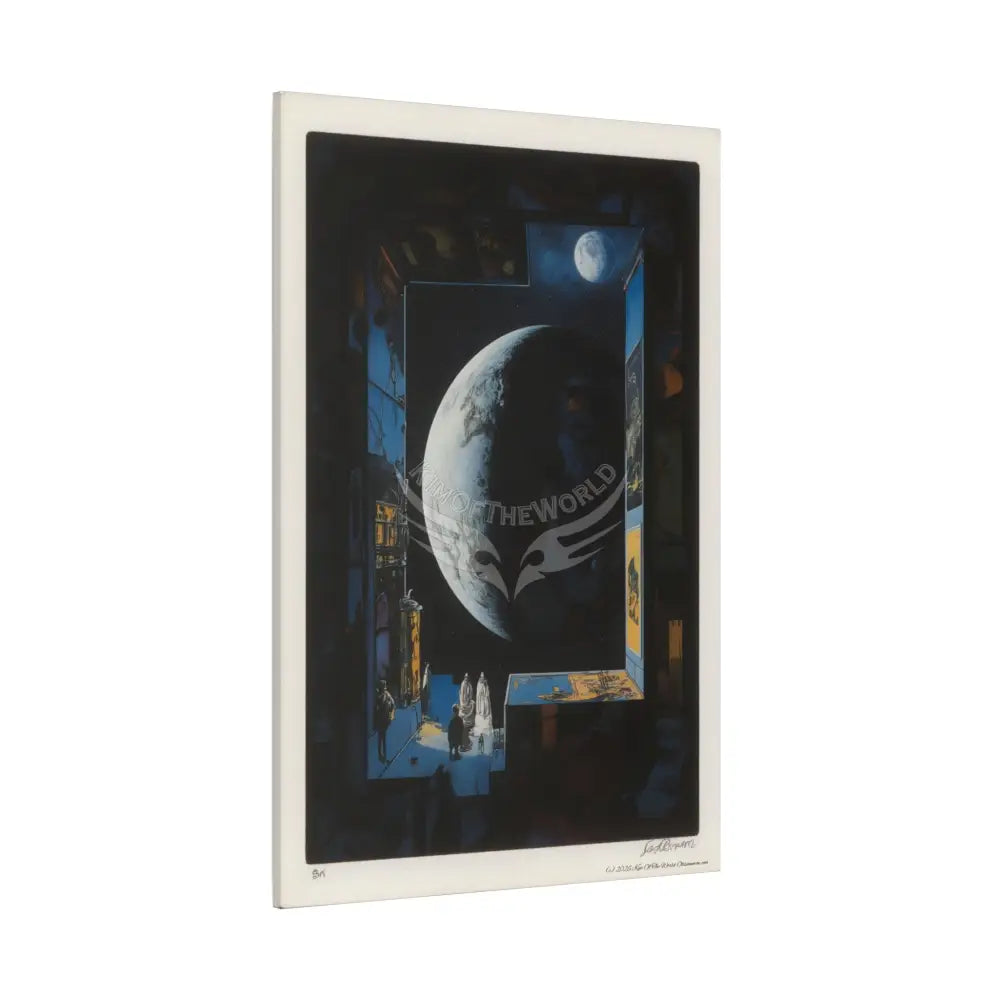 3D Black Block Multiverse Canvas Print — Dimensional Wall Art Canvas