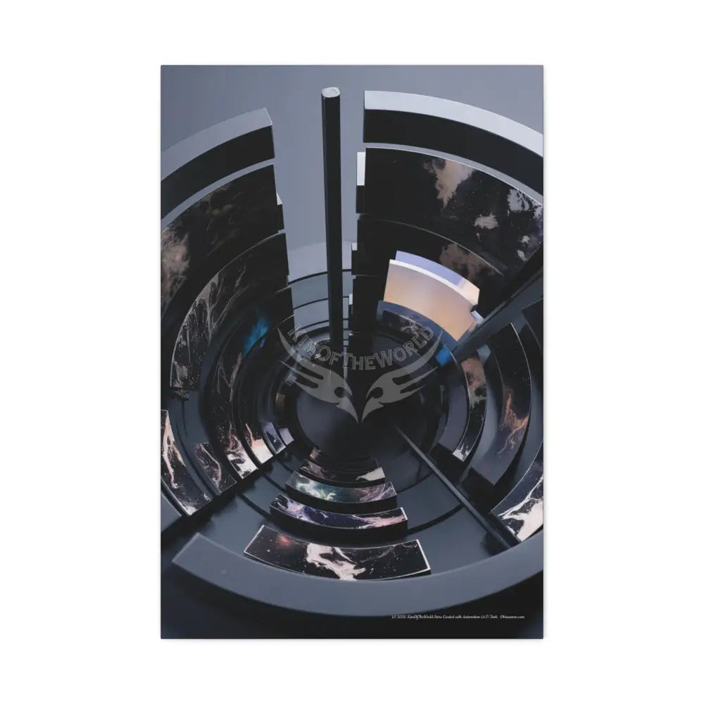 3D Black Block Multiverse Canvas Print — Dimensional Wall Art 24’’ x 36’’ (Vertical) / 1.25’’ Canvas