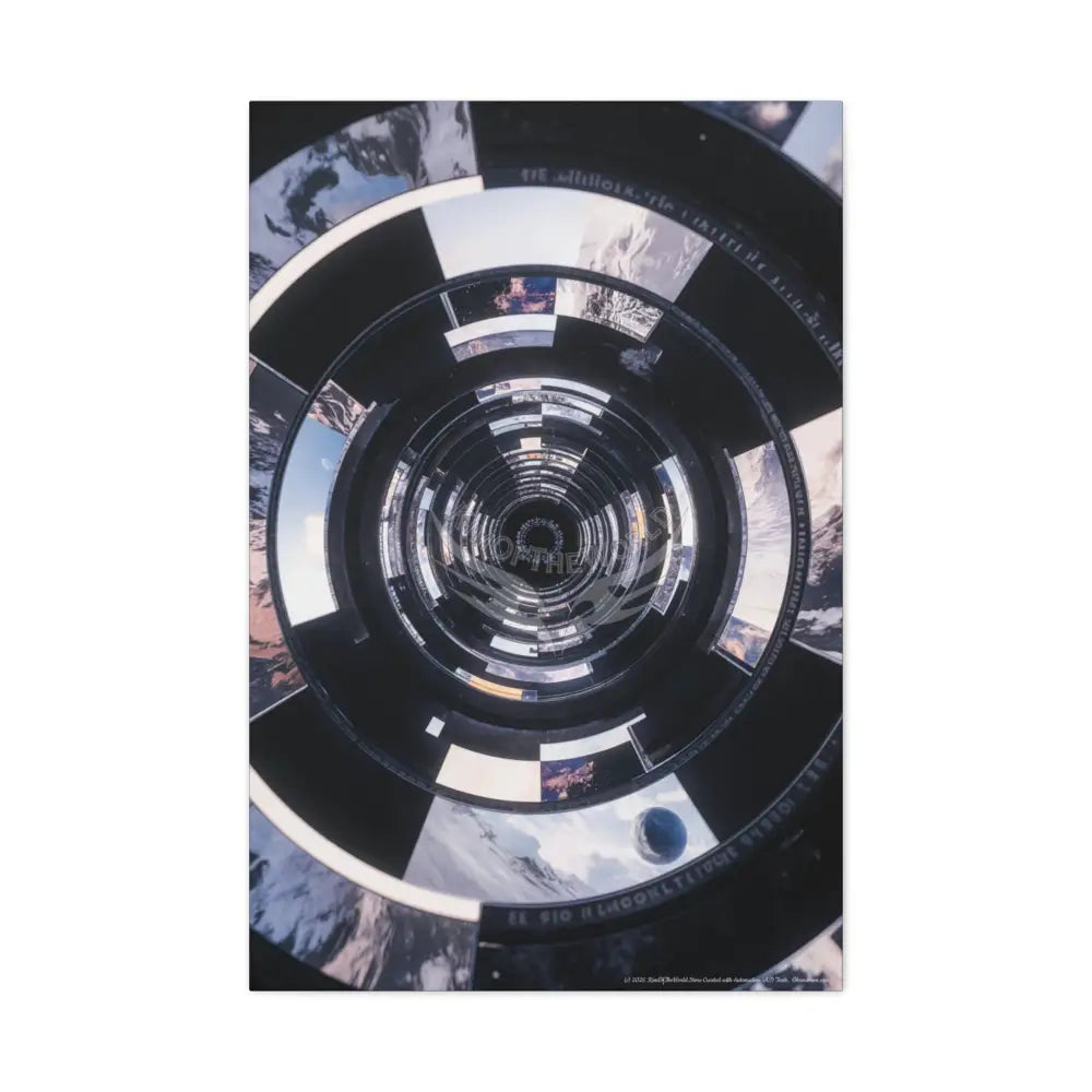 3D Black Block Multiverse Canvas Print — Dimensional Wall Art 24’’ x 36’’ (Vertical) / 1.25’’ Canvas