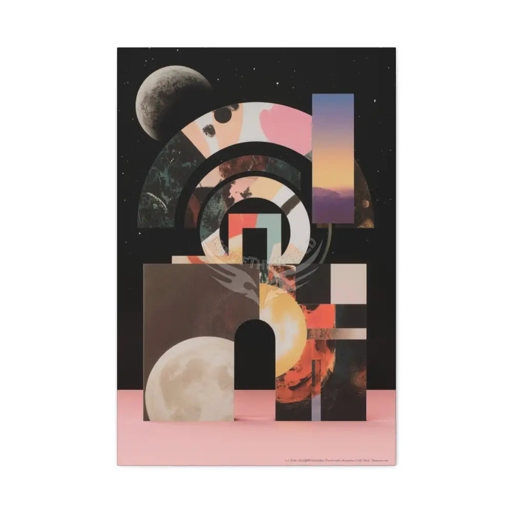 3D Black Block Multiverse Canvas Print — Dimensional Wall Art 24’’ x 36’’ (Vertical) / 1.25’’ Canvas