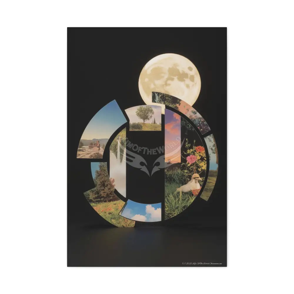 3D Black Block Multiverse Canvas Print — Dimensional Wall Art 24’’ x 36’’ (Vertical) / 1.25’’ Canvas