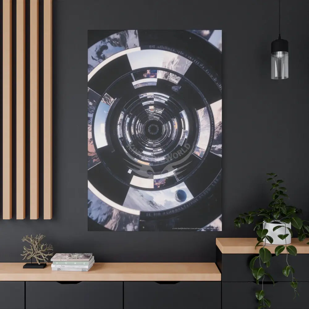 3D Black Block Multiverse Canvas Print — Dimensional Wall Art Canvas