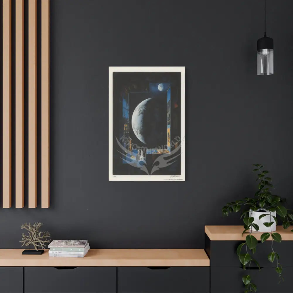 3D Black Block Multiverse Canvas Print — Dimensional Wall Art Canvas