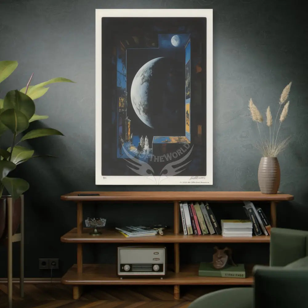 3D Black Block Multiverse Canvas Print — Dimensional Wall Art Canvas