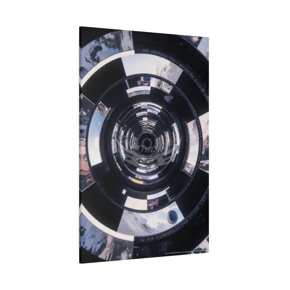 3D Black Block Multiverse Canvas Print — Dimensional Wall Art Canvas