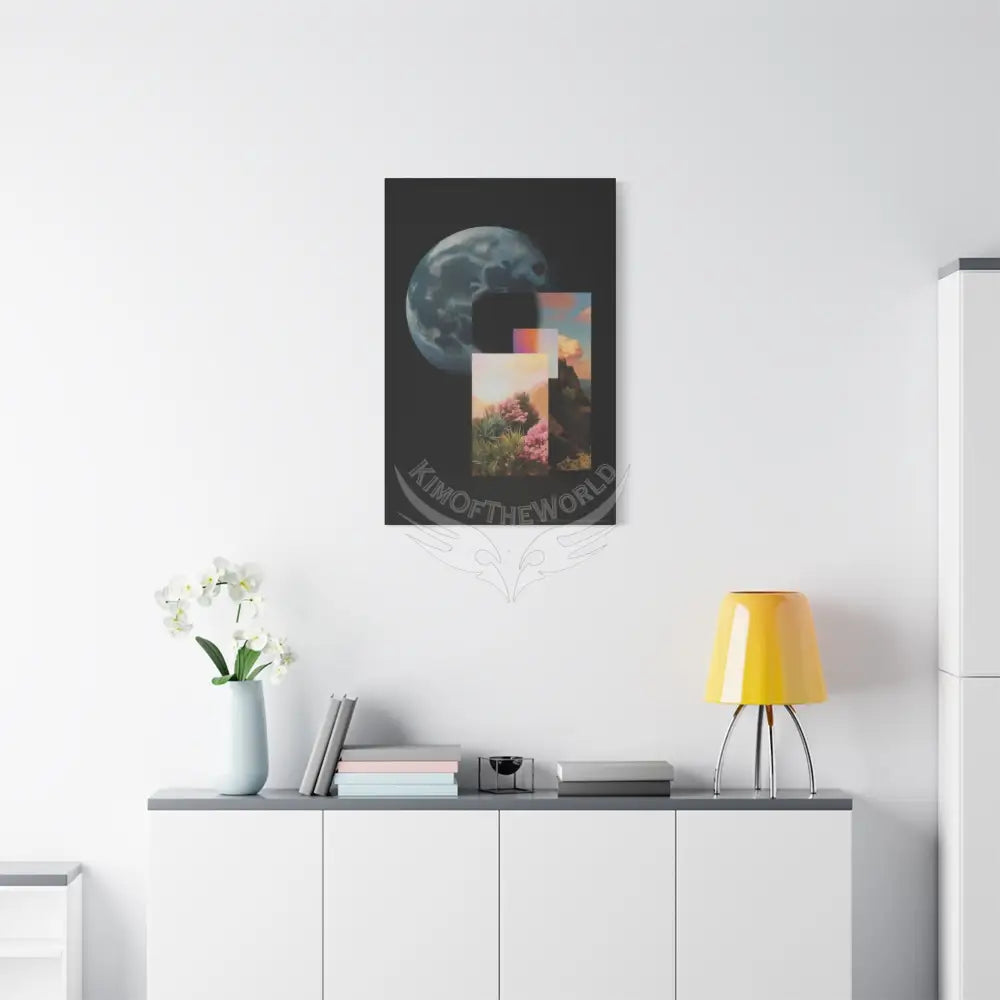 3D Black Block Multiverse Canvas Print — Dimensional Wall Art Canvas