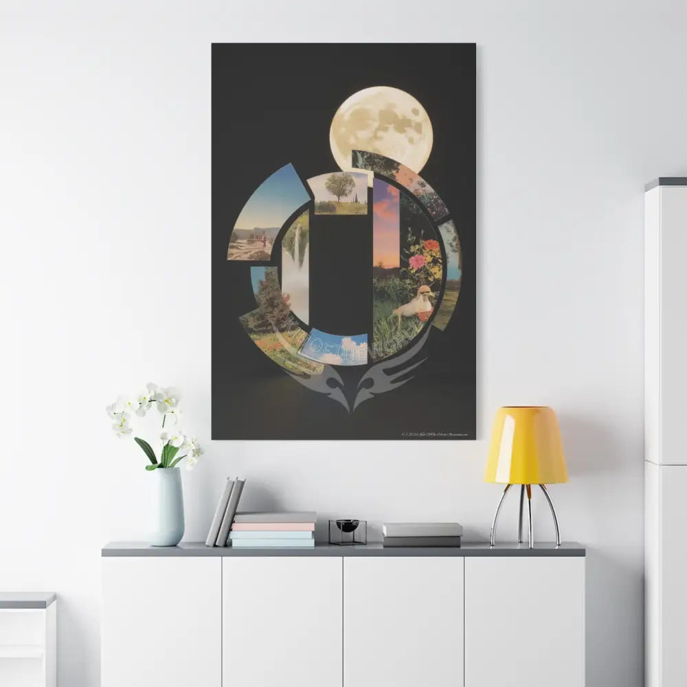 3D Black Block Multiverse Canvas Print — Dimensional Wall Art Canvas