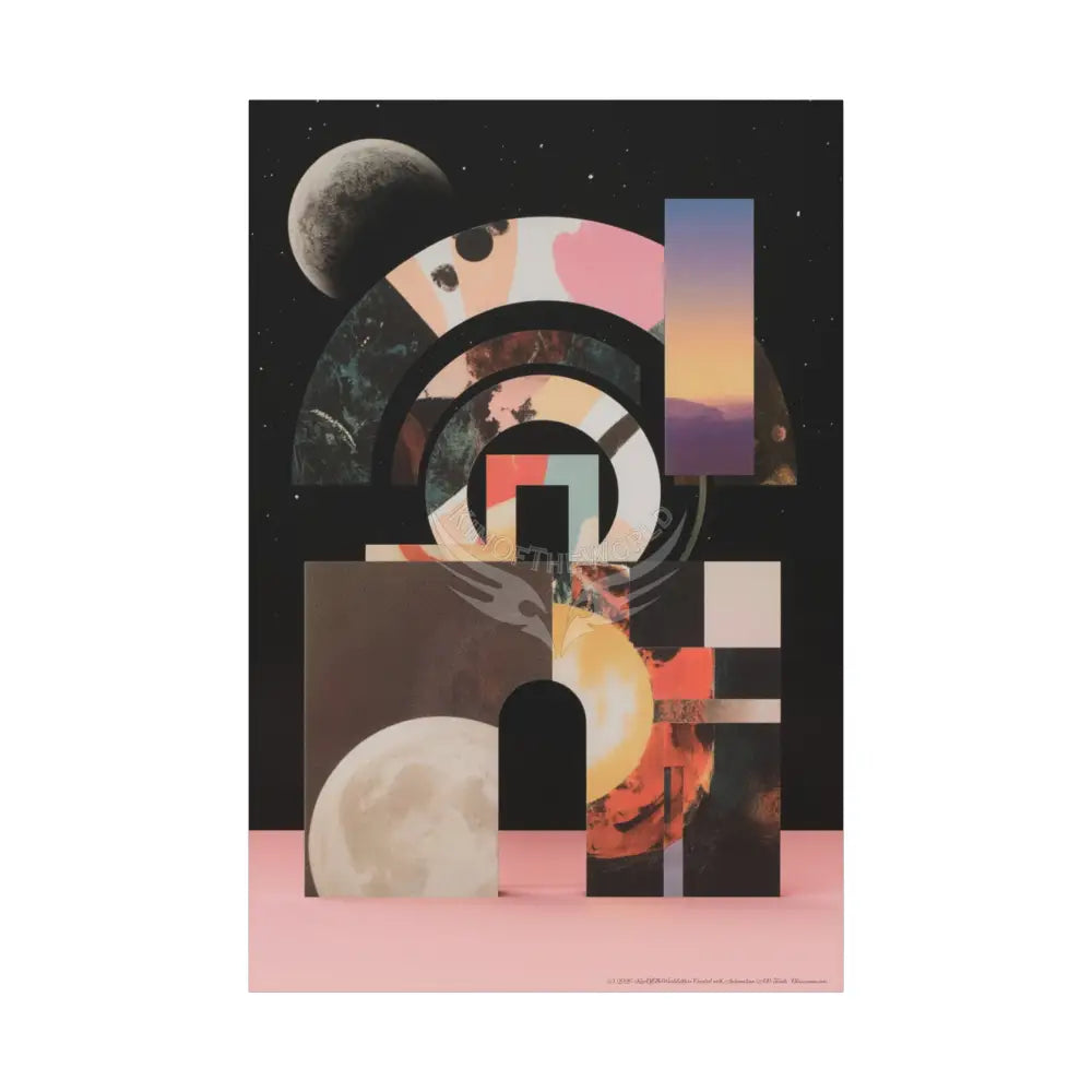 3D Black Block Multiverse Canvas Print — Dimensional Wall Art 40’’ x 60’’ (Vertical) / 1.25’’ Canvas