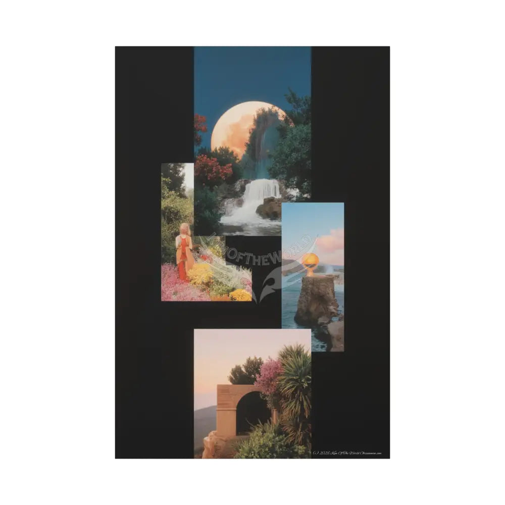 3D Black Block Multiverse Canvas Print — Dimensional Wall Art 40’’ x 60’’ (Vertical) / 1.25’’ Canvas