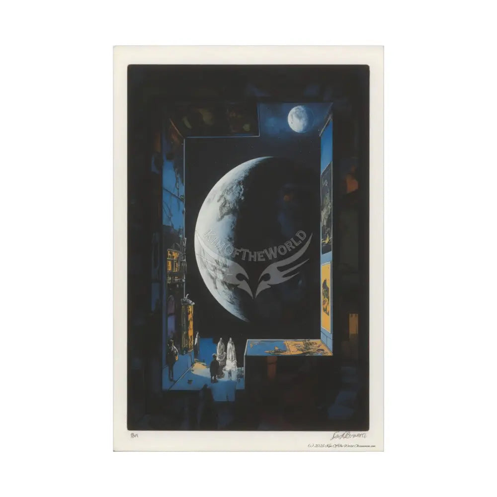 3D Black Block Multiverse Canvas Print — Dimensional Wall Art 40’’ x 60’’ (Vertical) / 1.25’’ Canvas