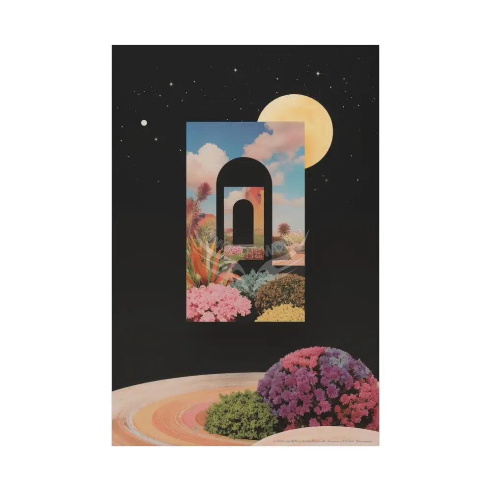 3D Black Block Multiverse Canvas Print — Dimensional Wall Art 40’’ x 60’’ (Vertical) / 1.25’’ Canvas