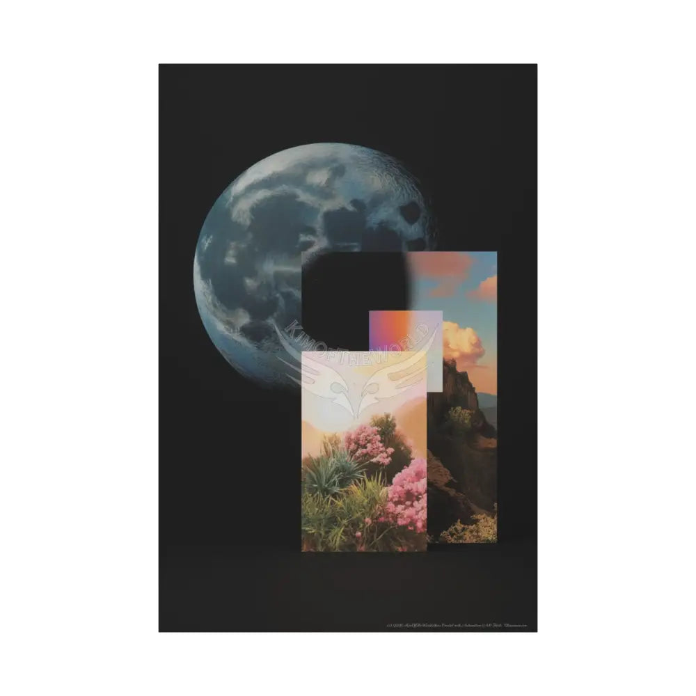 3D Black Block Multiverse Canvas Print — Dimensional Wall Art 40’’ x 60’’ (Vertical) / 1.25’’ Canvas