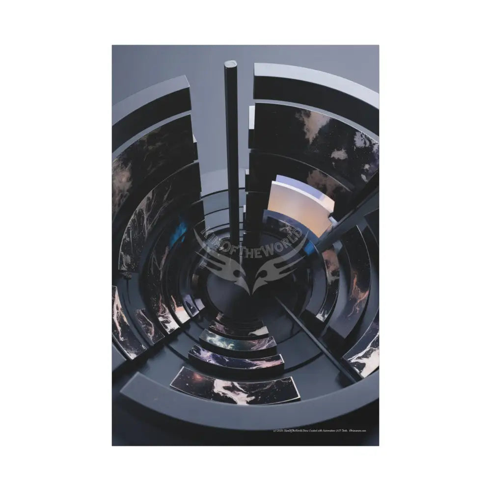 3D Black Block Multiverse Canvas Print — Dimensional Wall Art 40’’ x 60’’ (Vertical) / 1.25’’ Canvas