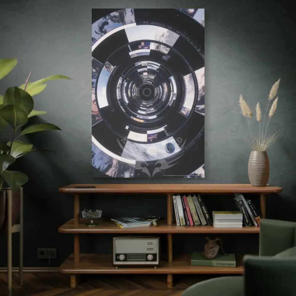 3D Black Block Multiverse Canvas Print — Dimensional Wall Art Canvas