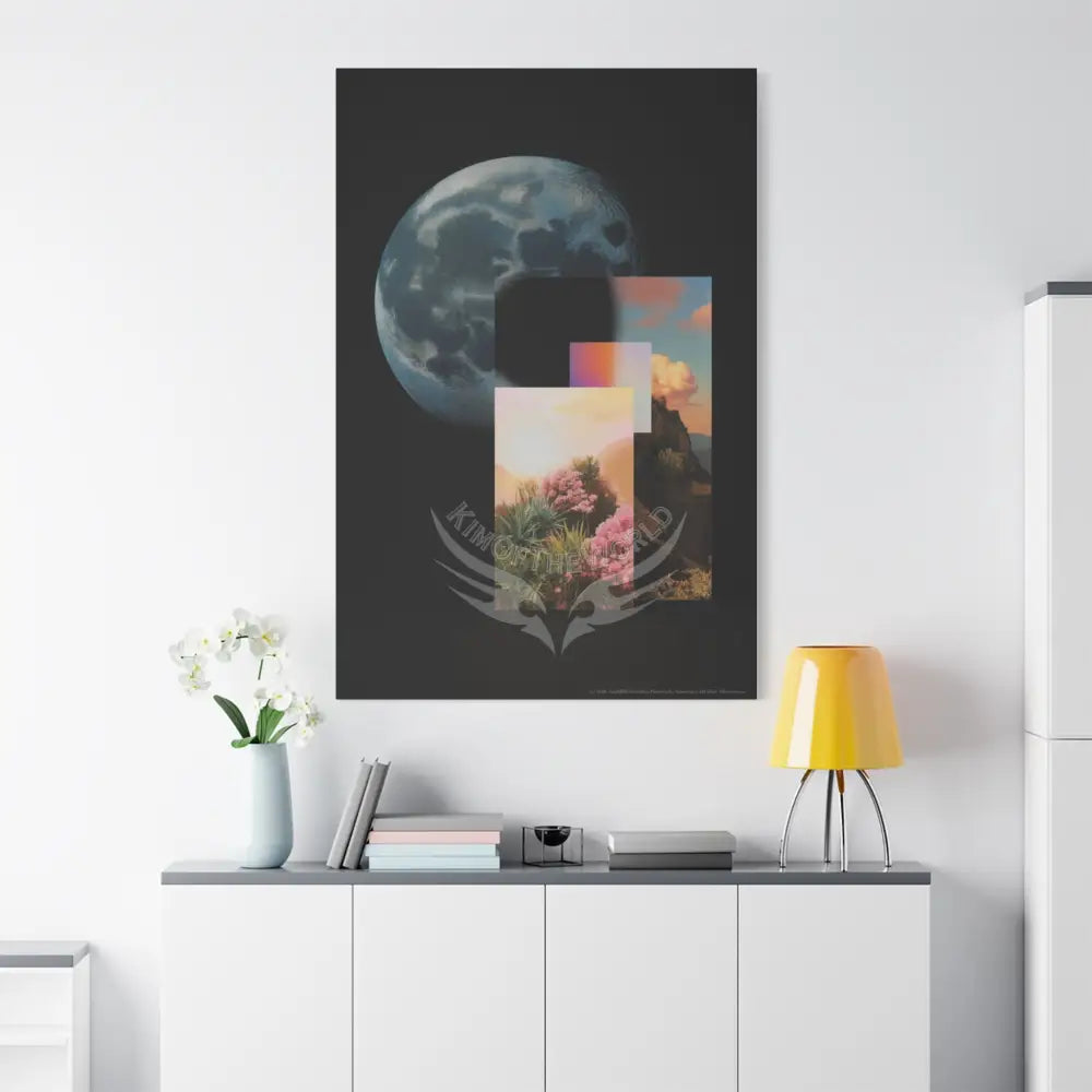 3D Black Block Multiverse Canvas Print — Dimensional Wall Art Canvas