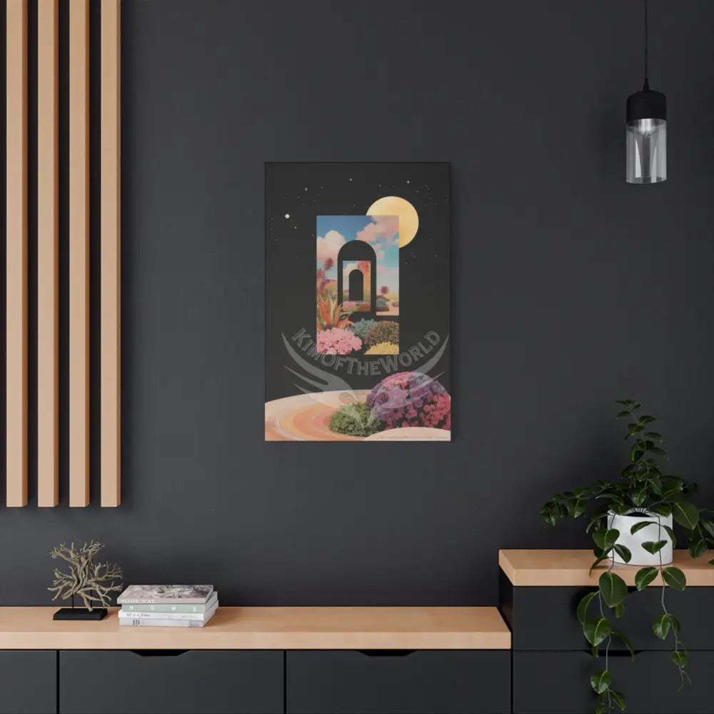 3D Black Block Multiverse Canvas Print — Dimensional Wall Art Canvas