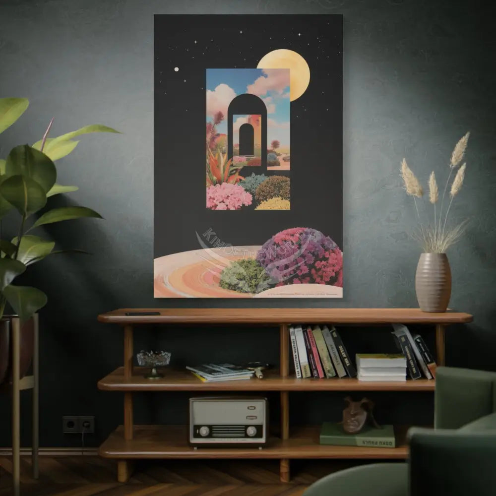 3D Black Block Multiverse Canvas Print — Dimensional Wall Art Canvas