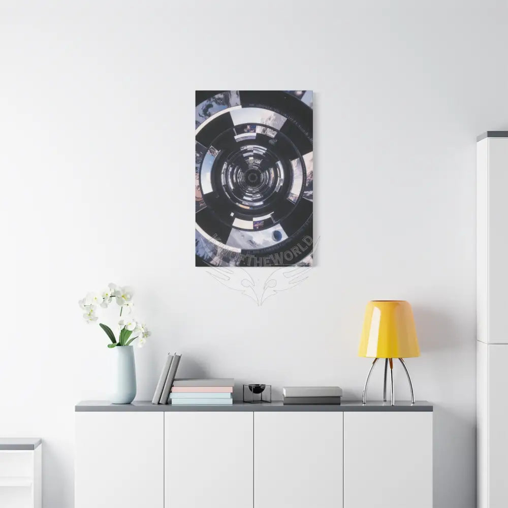 3D Black Block Multiverse Canvas Print — Dimensional Wall Art Canvas