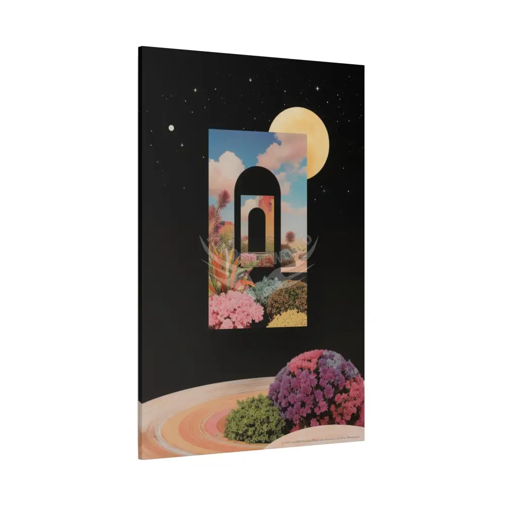 3D Black Block Multiverse Canvas Print — Dimensional Wall Art Canvas