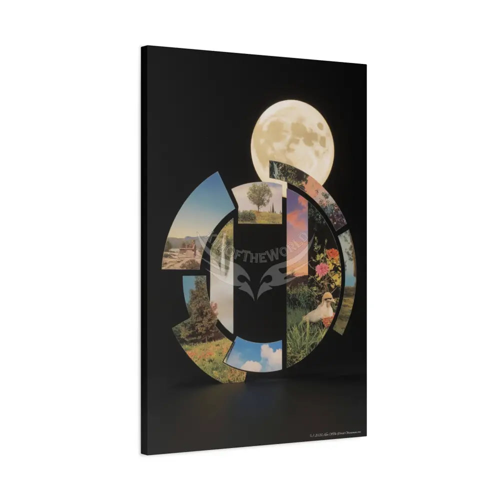 3D Black Block Multiverse Canvas Print — Dimensional Wall Art Canvas