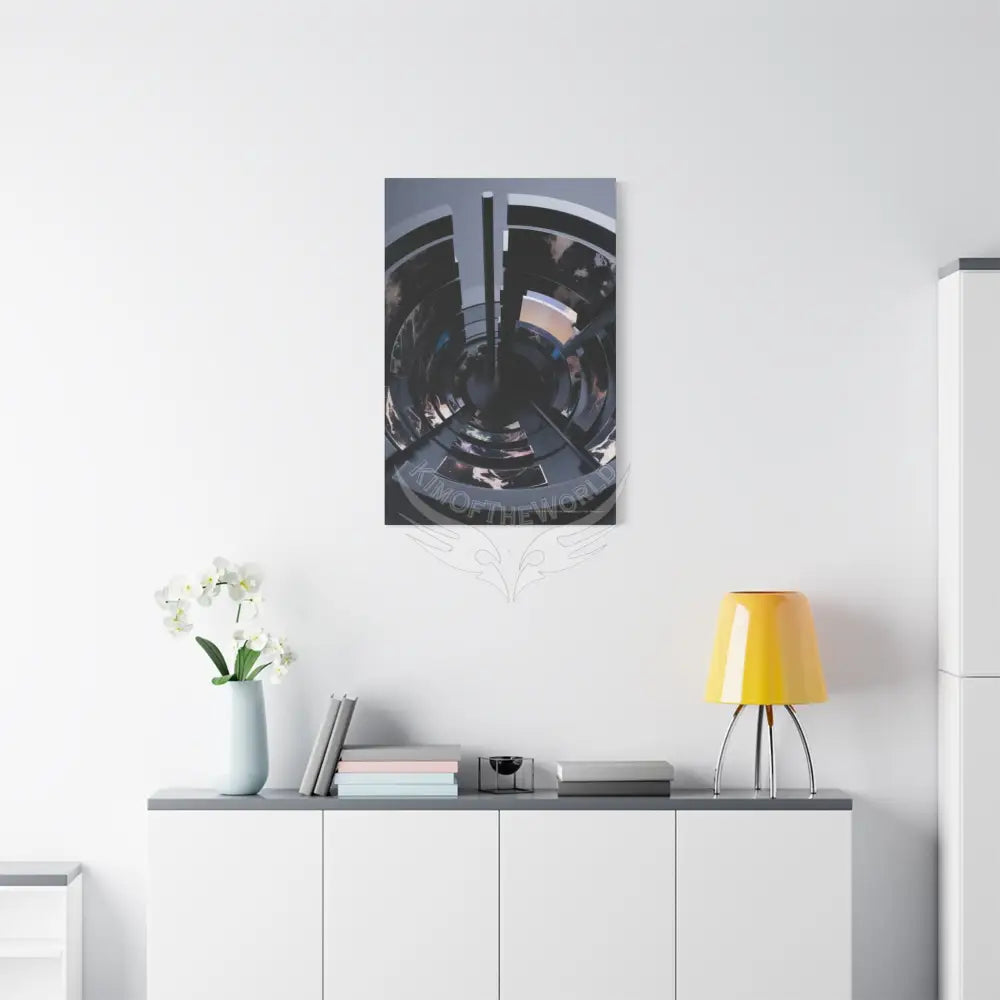 3D Black Block Multiverse Canvas Print — Dimensional Wall Art Canvas