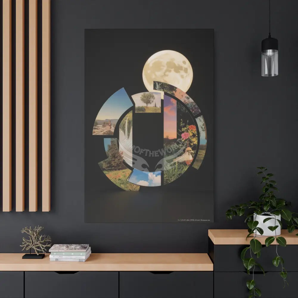 3D Black Block Multiverse Canvas Print — Dimensional Wall Art Canvas