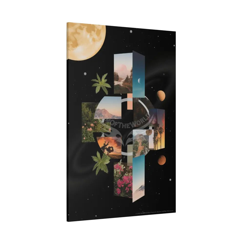 3D Black Block Multiverse Canvas Print — Dimensional Wall Art Canvas