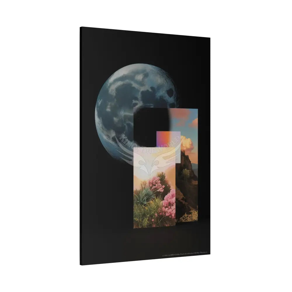 3D Black Block Multiverse Canvas Print — Dimensional Wall Art Canvas