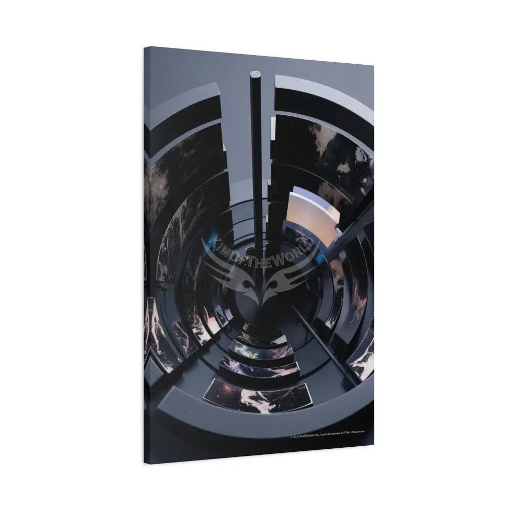 3D Black Block Multiverse Canvas Print — Dimensional Wall Art Canvas