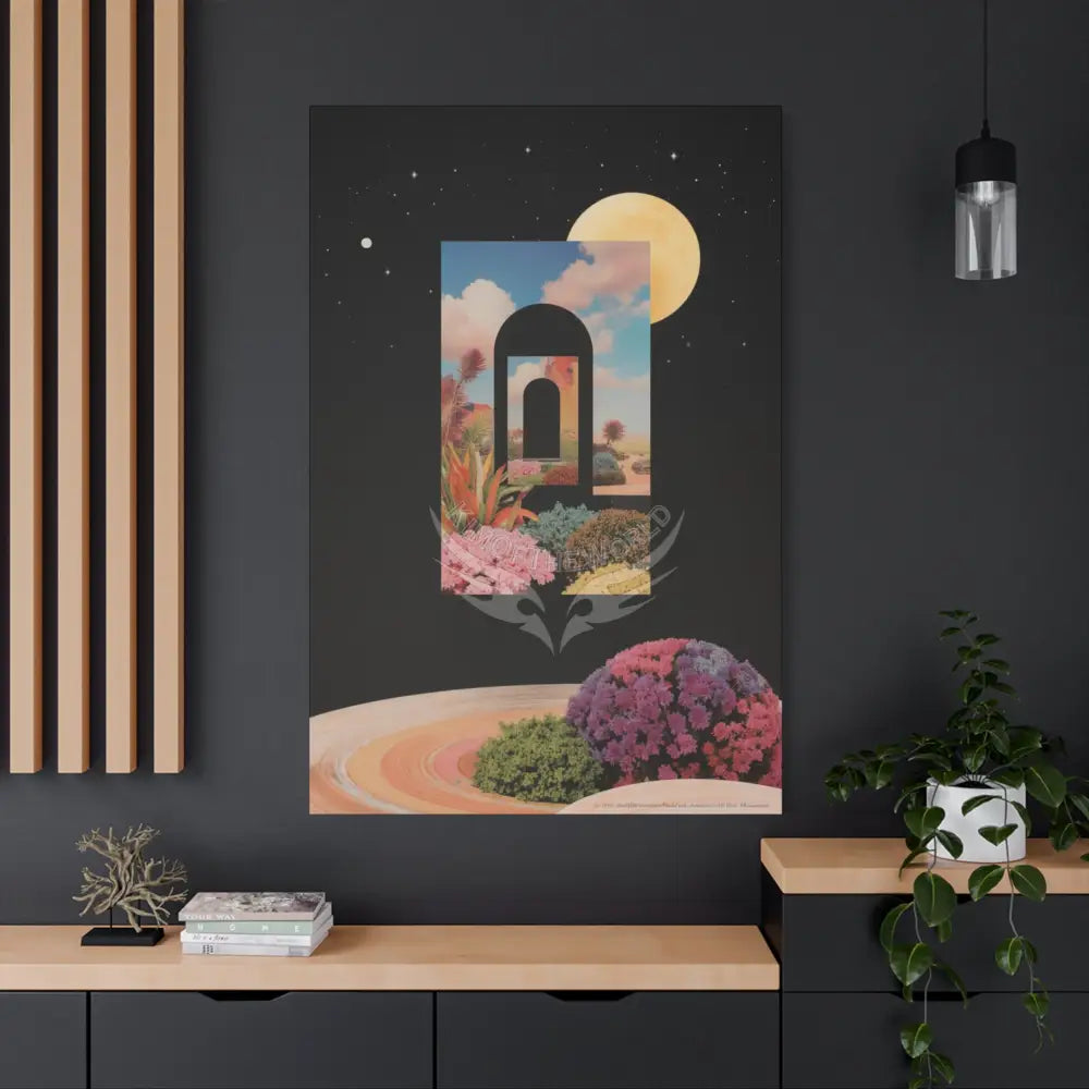 3D Black Block Multiverse Canvas Print — Dimensional Wall Art Canvas
