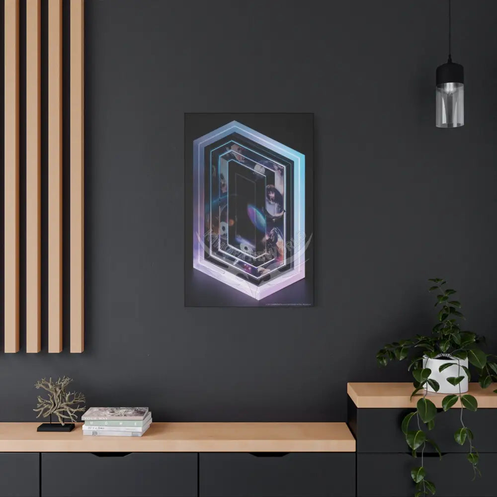 3D Black Block Multiverse Canvas Print — Dimensional Wall Art Canvas
