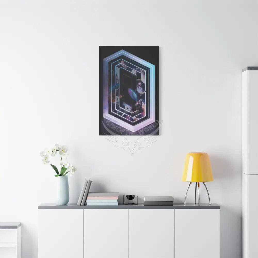 3D Black Block Multiverse Canvas Print — Dimensional Wall Art Canvas