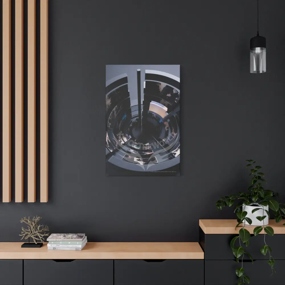 3D Black Block Multiverse Canvas Print — Dimensional Wall Art Canvas