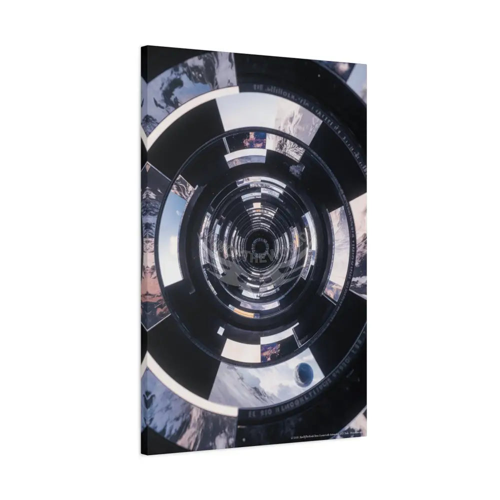 3D Black Block Multiverse Canvas Print — Dimensional Wall Art Canvas