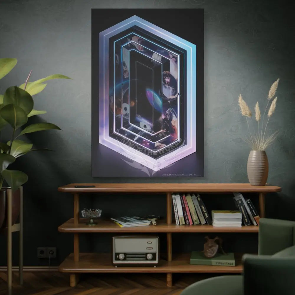 3D Black Block Multiverse Canvas Print — Dimensional Wall Art Canvas