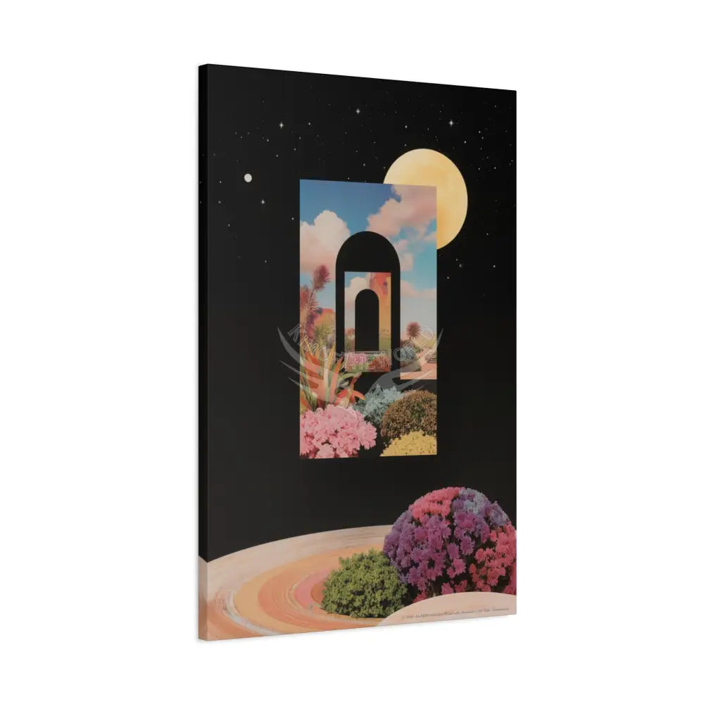 3D Black Block Multiverse Canvas Print — Dimensional Wall Art Canvas