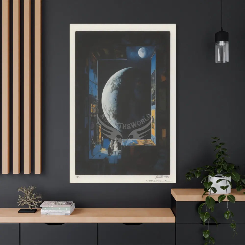 3D Black Block Multiverse Canvas Print — Dimensional Wall Art Canvas