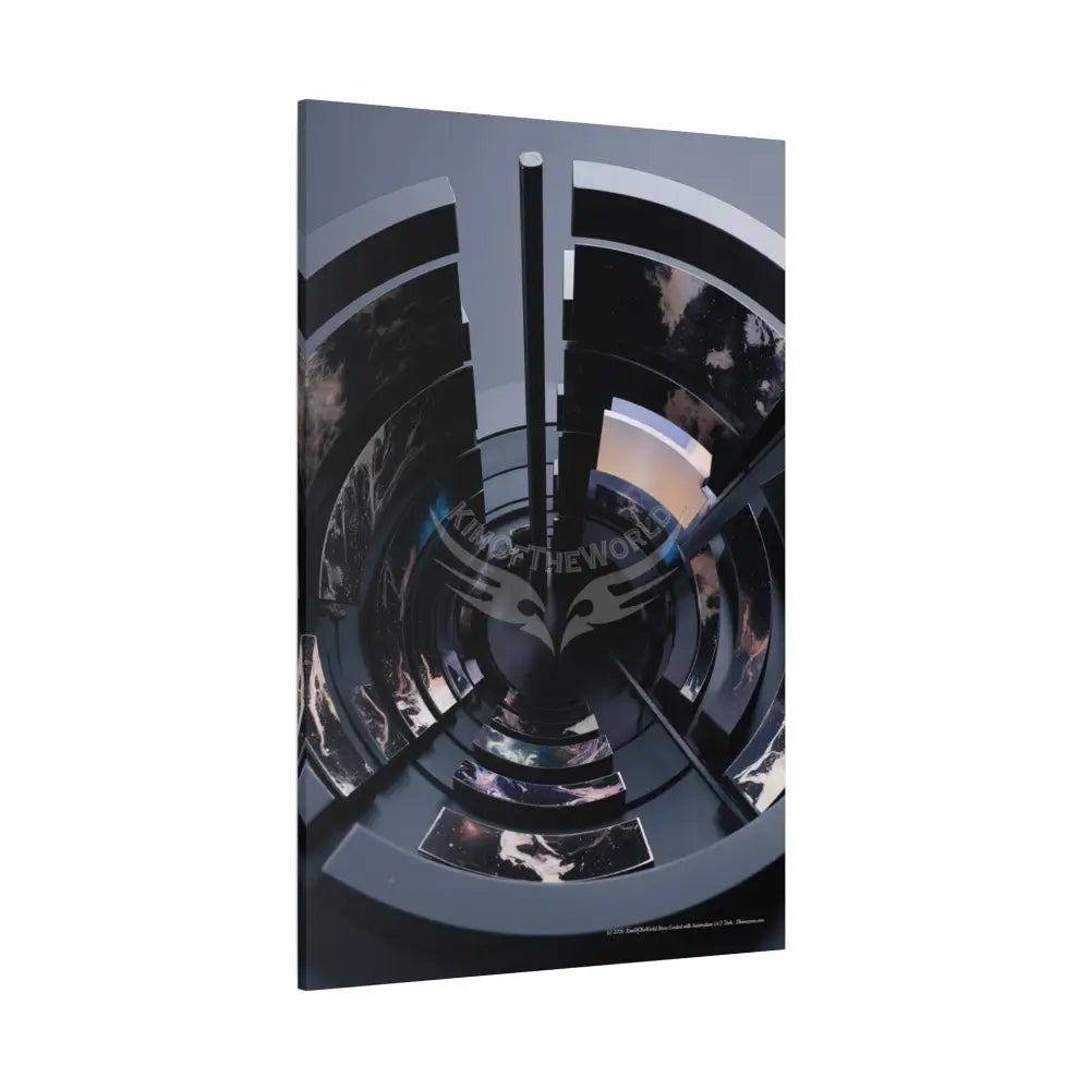 3D Black Block Multiverse Canvas Print — Dimensional Wall Art Canvas