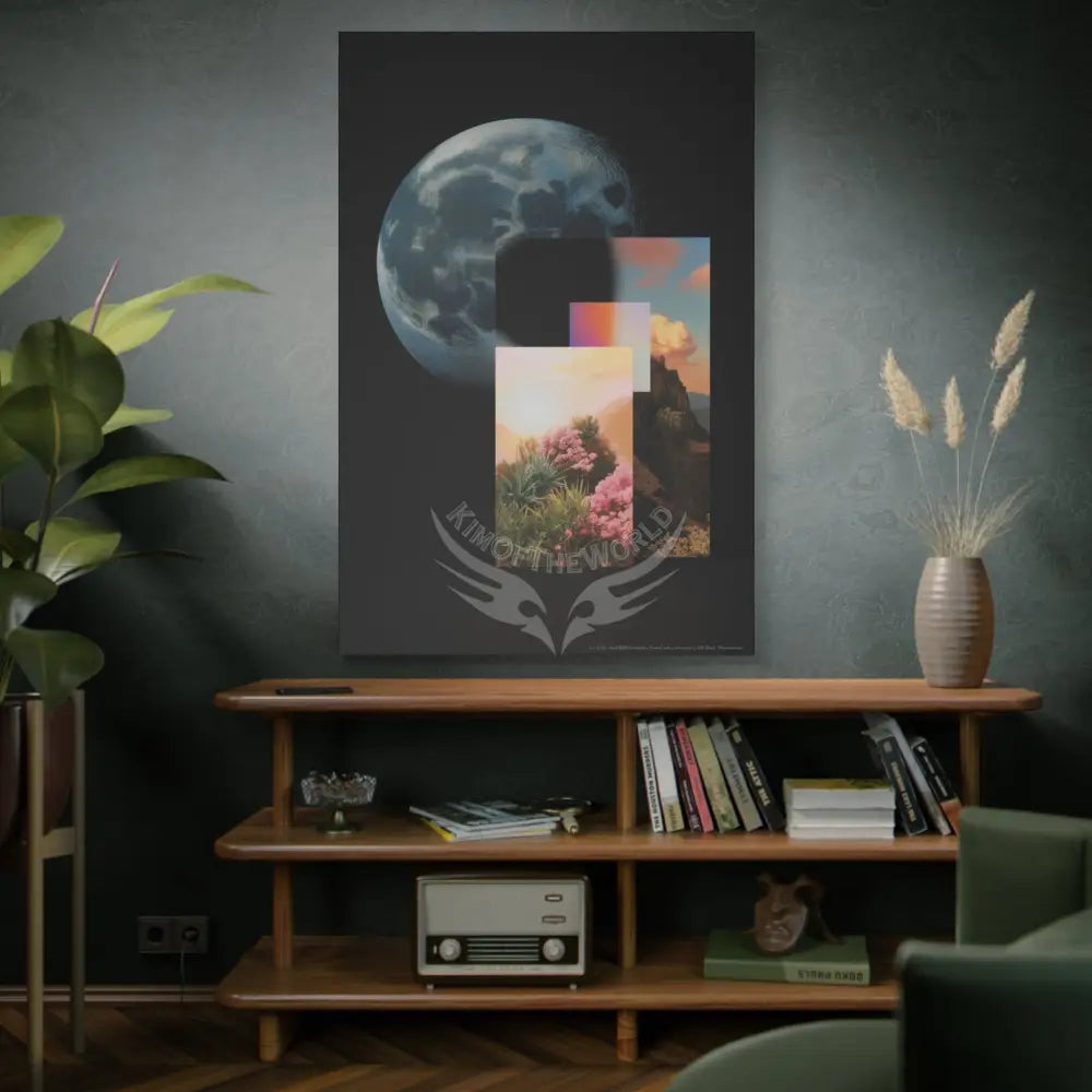 3D Black Block Multiverse Canvas Print — Dimensional Wall Art Canvas