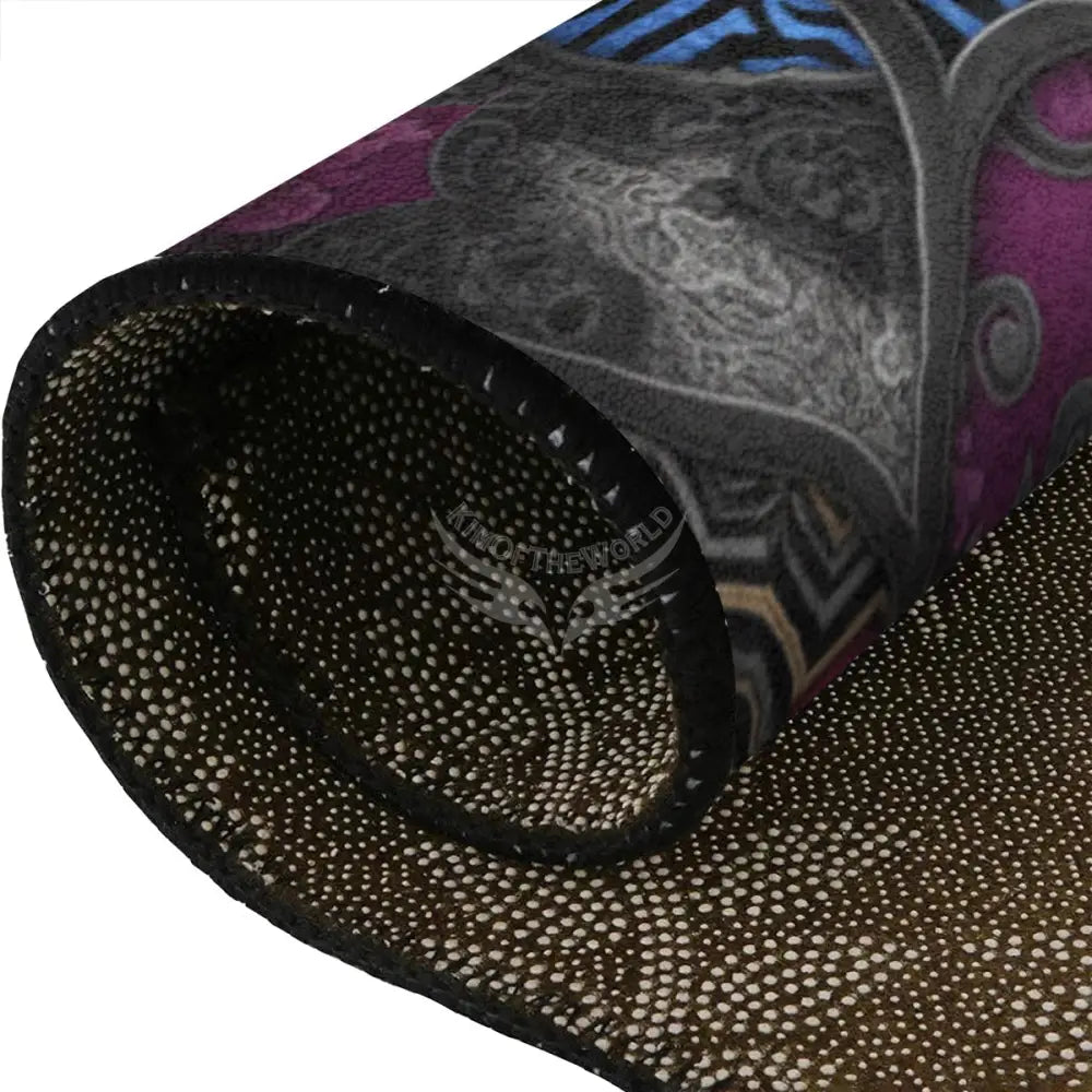 3D Black Chunky Area Rug Floor Carpet 8x5.3 - 96’’x64’’ - Rugs & Mats