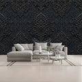 3D Black Gothic Floral Design Unpasted Mural Wallpaper 144’’x100’’ 144’’x100’’ Wall Coverings