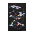 3D Black Iridescent Block Canvas Print — Dimensional Wall Art 24’’ x 36’’ (Vertical) / 1.25’’ Canvas