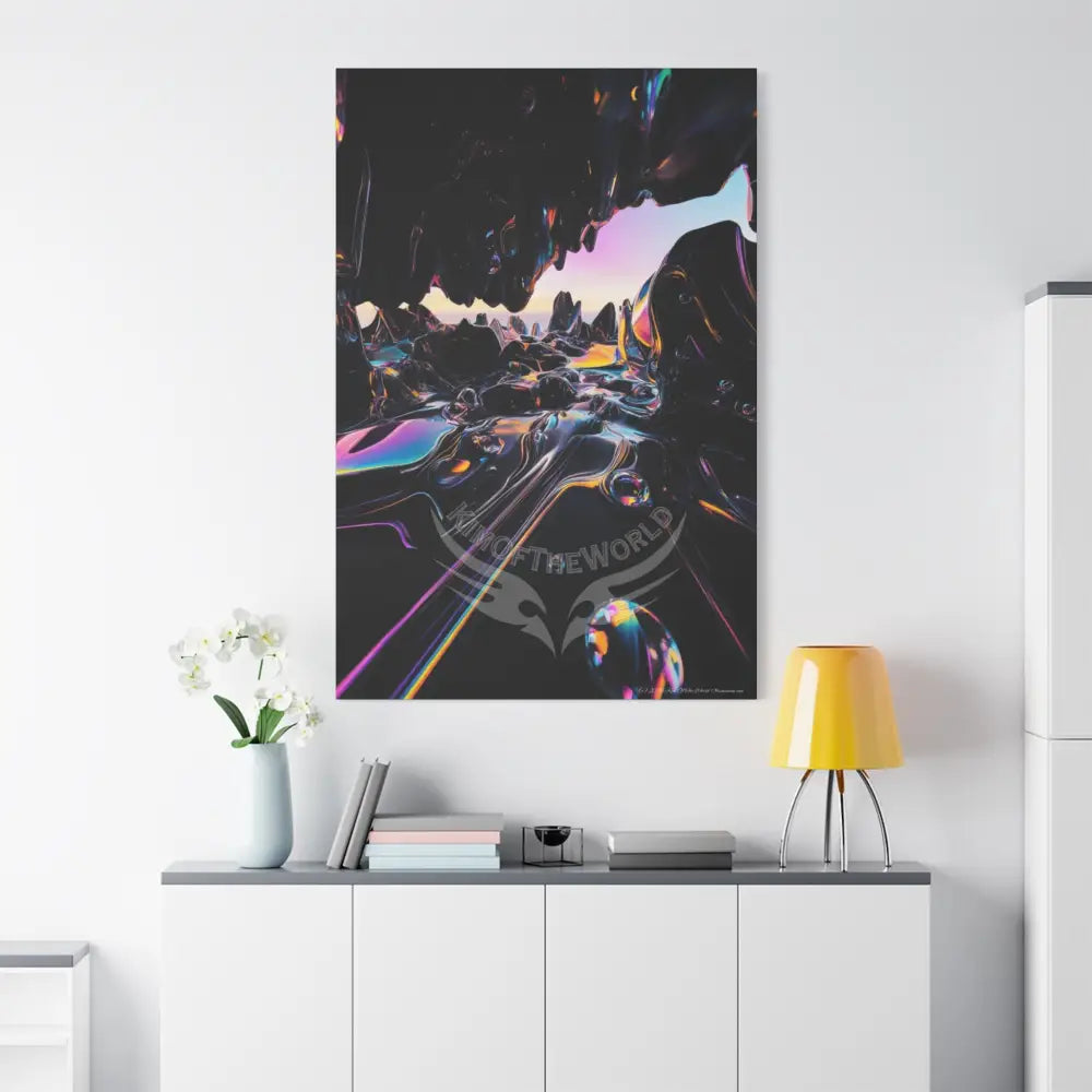 3D Black Iridescent Lens Canvas Print — Dimensional Wall Art Canvas