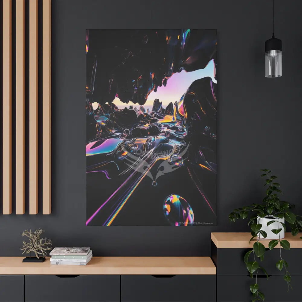 3D Black Iridescent Lens Canvas Print — Dimensional Wall Art Canvas